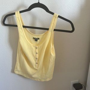Yellow simple tank top